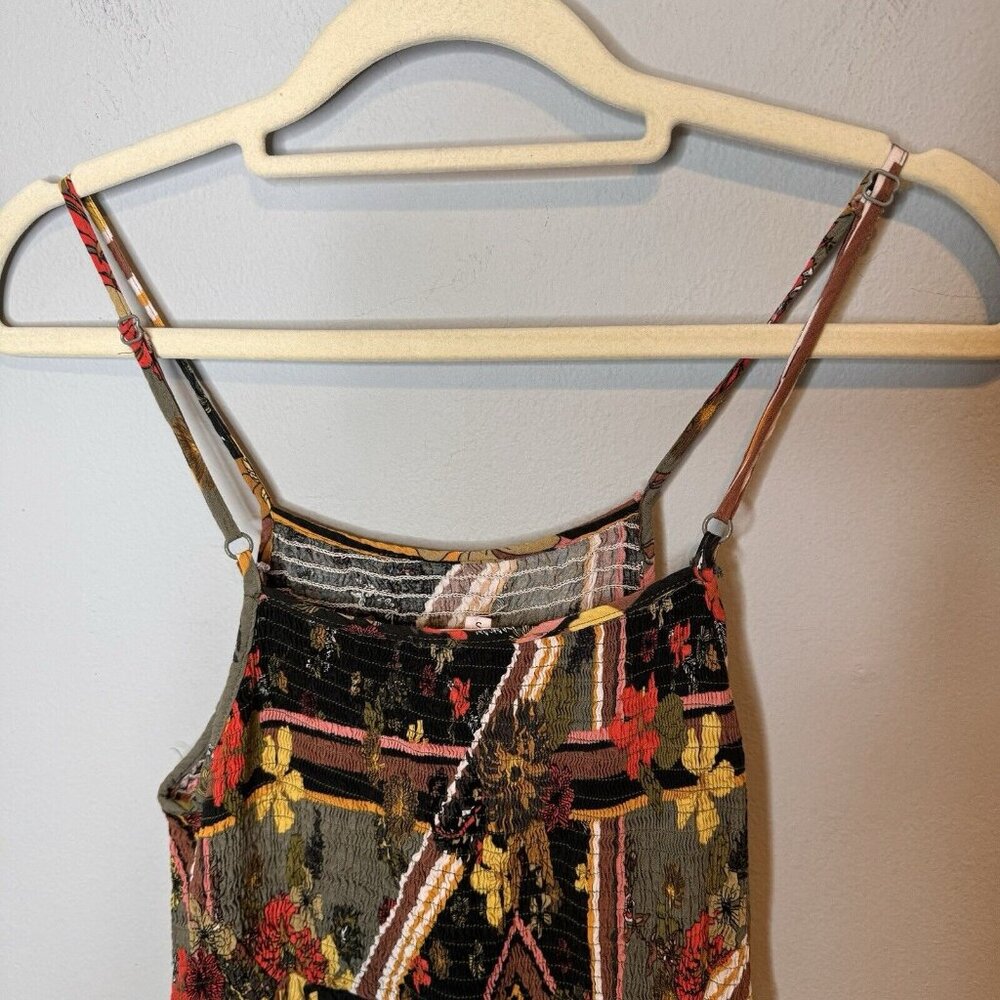 Abel the label By Anthropologie Scarf Maxi Dress In Green Size Small Smocked - Picture 8 of 11
